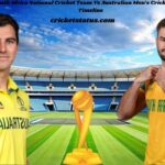 South Africa National Cricket Team Vs Australian Men’s Cricket Team Timeline