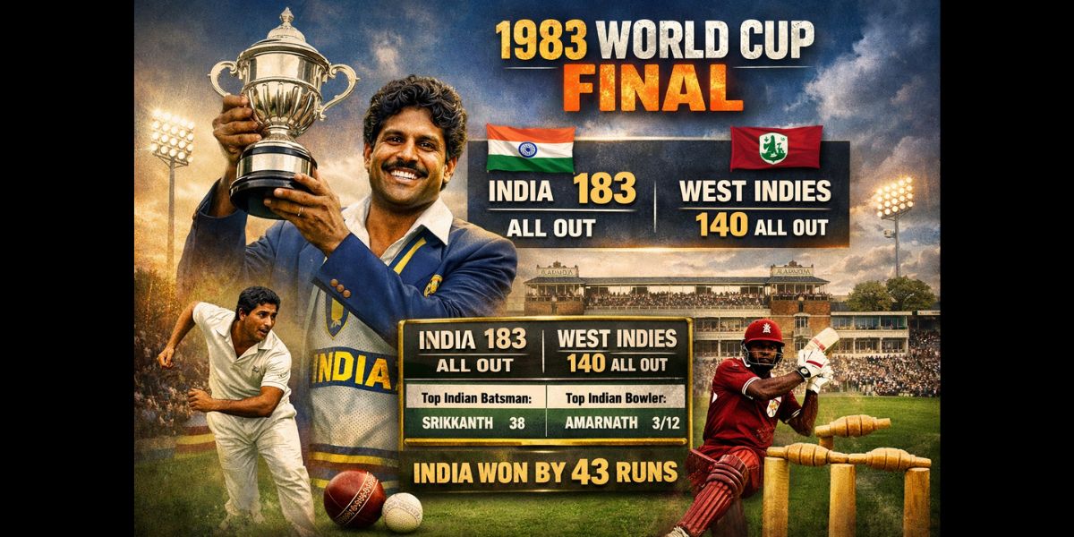 1983 World Cup Scorecard – Full Match Details, Stats & Highlights