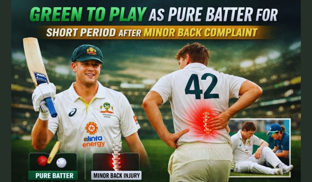 Green to Play as Pure Batter After Minor Back Complaint – Latest Update