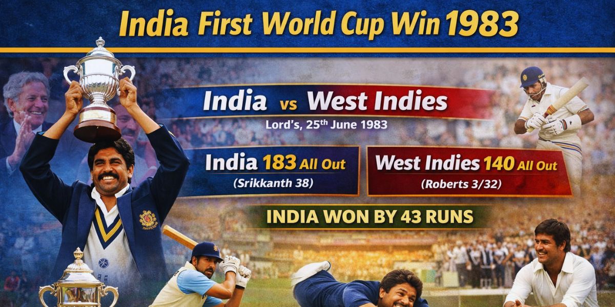 India First World Cup Win 1983 Scorecard – Full Match Details & Analysis